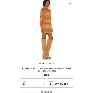 House of Harlow 1960 
x REVOLVE Mazzy Cowl Neck Dress in Sunset Ombre